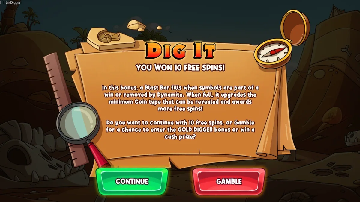 Smokey ang raccoon sa isang desert mining adventure sa slot na Le Digger